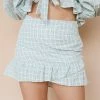 LE LIS Bottoms CARLY GINGHAM MINI SKIRT