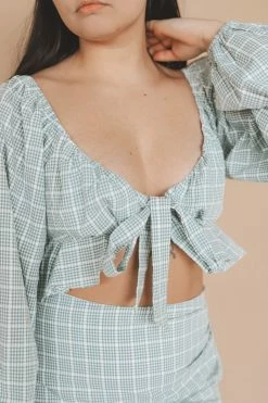LE LIS CARLY GINGHAM CROP TOP 11 LE LIS CARLY GINGHAM CROP TOP