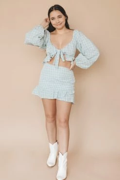 LE LIS CARLY GINGHAM CROP TOP 13 LE LIS CARLY GINGHAM CROP TOP