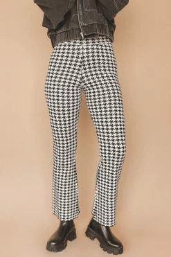 MISS LOVE NESSA HOUNDSTOOTH PANTS Bottoms