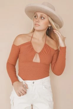 LUSH DELPHI HALTER BODYSUIT Tops