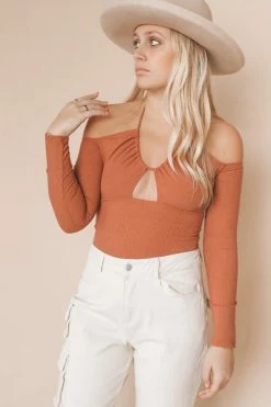 LUSH DELPHI HALTER BODYSUIT Tops