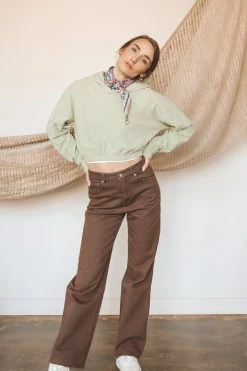 MONO B LIV CROPPED PULLOVER Tops