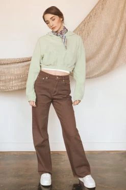 MONO B LIV CROPPED PULLOVER Tops