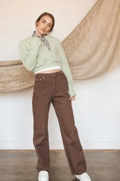 MONO B LIV CROPPED PULLOVER Tops