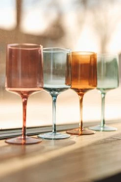 CREATIVE CO OP STEMMED WINE GLASS · 14 Oz. Home