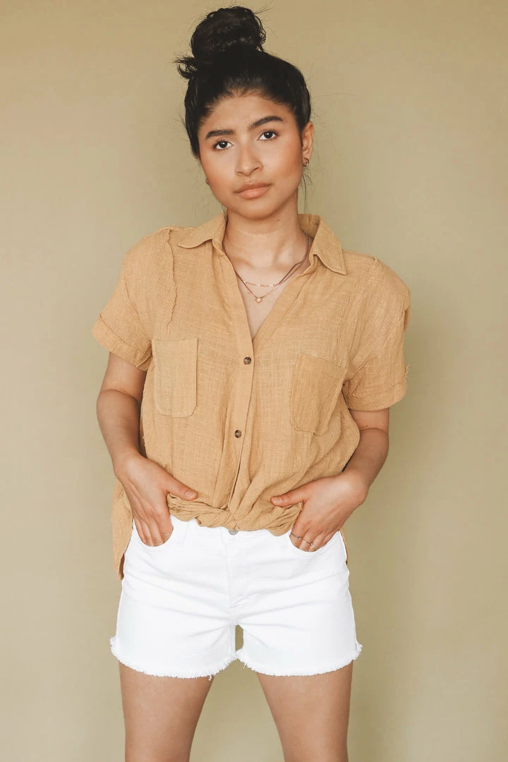 WISHLIST Tops CARMYN FRONT-TIE SHIRT 10 WISHLIST Tops CARMYN FRONT-TIE SHIRT