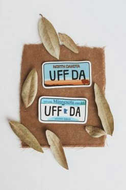 EMILY DREYER ND UFFDA LICENSE PLATE STICKER