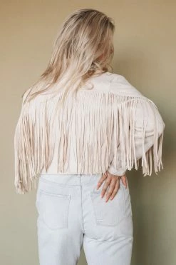 WISTERIA LANE Jackets + Button-ups JAIME FRINGE JACKET
