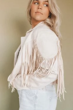 WISTERIA LANE Jackets + Button-ups JAIME FRINGE JACKET