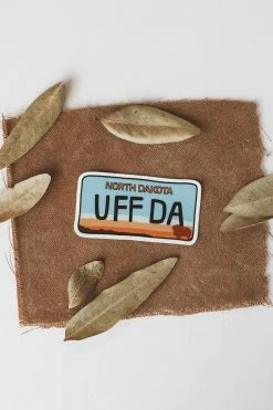 EMILY DREYER ND UFFDA LICENSE PLATE STICKER
