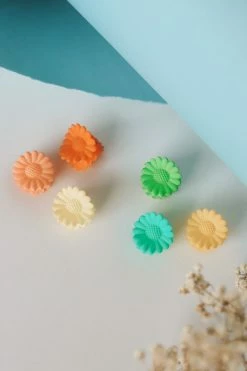 DENIM & DAISY MINI FLOWER HAIR CLIPS (SET OF 3 PAIRS) · GREENS