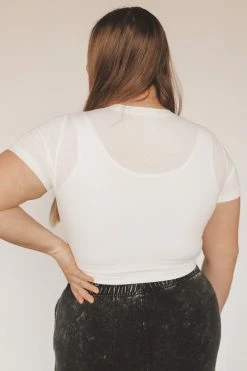 MONO B Tops LENA CROPPED TEE