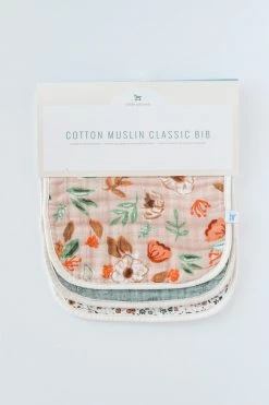 LITTLE UNICORN Baby + Kids CLASSIC BIB 3 PACK · VINTAGE FLORAL