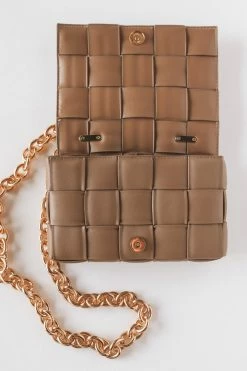 MELIE BIANCO ANYA VEGAN SHOULDER BAG · TAUPE