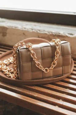 MELIE BIANCO ANYA VEGAN SHOULDER BAG · TAUPE