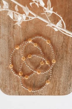 THE LUCKY COLLECTIVE SMILEY BEADED BRACELET SET