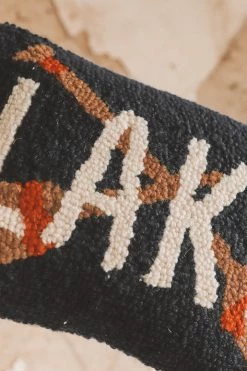 PEKING HANDICRAFT LAKE PADDLES HOOK PILLOW