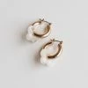 THE LUCKY COLLECTIVE THREADED DAISY HOOP EARRINGS