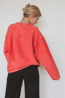 KITTSONA CUSTOM CLOTHING USA EMBROIDERED CORDED CREWNECK GRAPHIC APPAREL