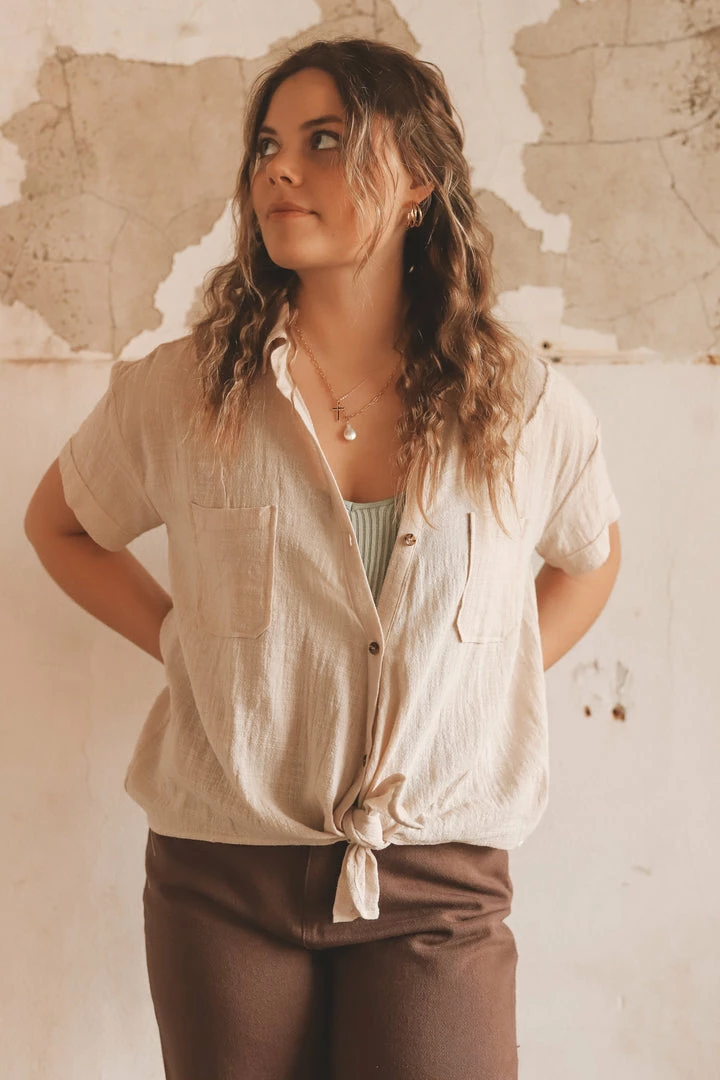 WISHLIST Tops CARMYN FRONT-TIE SHIRT 6 WISHLIST Tops CARMYN FRONT-TIE SHIRT