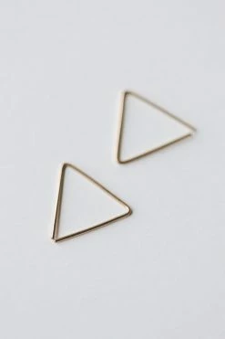RAFFINERT ACCESSORIES MINI TRIANGLE THREADER EARRINGS