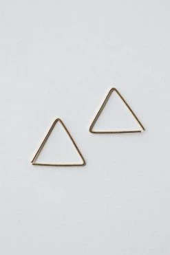 RAFFINERT ACCESSORIES MINI TRIANGLE THREADER EARRINGS