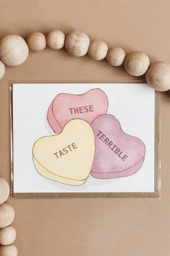 DEBBIE DRAWS FUNNY LIFESTYLE THESE TASTE TERRIBLE VALENTINE'S CARD