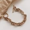 FAME ACCESSORIES OVAL LINK CHAIN BRACELET