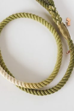 SASSY WOOF LIFESTYLE ROPE LEASH · OMBRE OLIVE