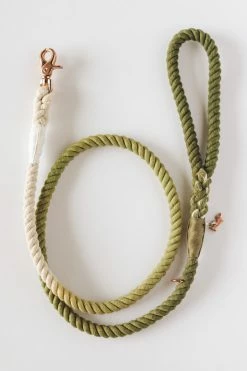 SASSY WOOF LIFESTYLE ROPE LEASH · OMBRE OLIVE