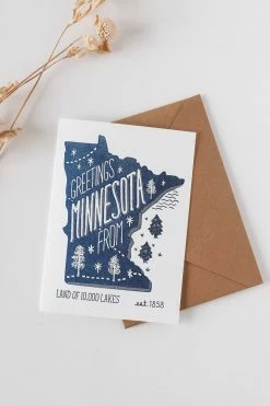 NOTEWORTHY PAPER & PRESS MINNESOTA GREETING CARD