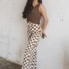 MISS LOVE ELEANOR CHECKER PRINT PANTS Bottoms