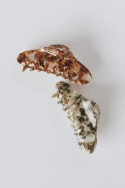 TIEPOLOGY ACCESSORIES WAVE CELLULOSE HAIR CLIP · OLIVE MIX