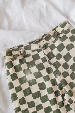 MISS LOVE ELEANOR CHECKER PRINT PANTS Bottoms