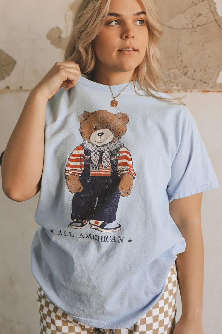 LIVYLU ALL AMERICAN BEAR VINTAGE TEE 3 LIVYLU ALL AMERICAN BEAR VINTAGE TEE