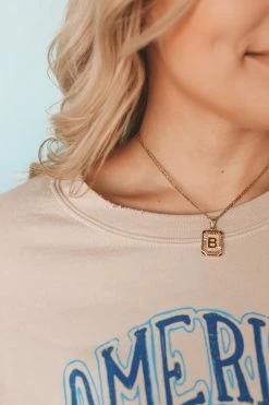 LIVYLU AMERICA PATCH VINTAGE CREWNECK Crewneck Sweatshirts