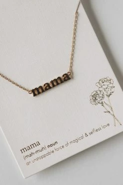 FAME ACCESSORIES MAMA PRINT CHARM NECKLACE