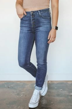 JUST BLACK TARA BUTTON-UP JEANS