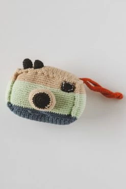 PEBBLE CROCHET CAMERA RATTLE