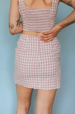BLUE BLUSH Bottoms EMBERLYN GINGHAM SKIRT