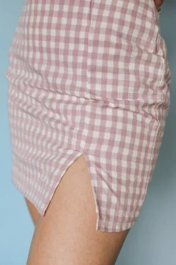 BLUE BLUSH Bottoms EMBERLYN GINGHAM SKIRT