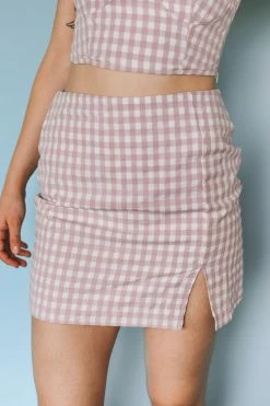 BLUE BLUSH Bottoms EMBERLYN GINGHAM SKIRT