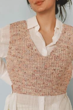 BLUE BLUSH APRIL SWEATER VEST Tops