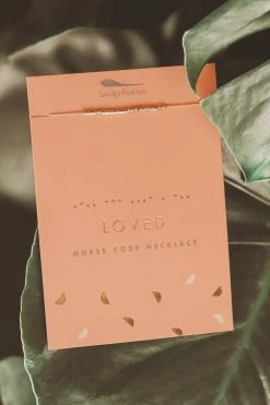 LUCKY FEATHER ACCESSORIES MORSE CODE NECKLACE · LOVED