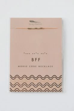 LUCKY FEATHER MORSE CODE NECKLACE · BFF