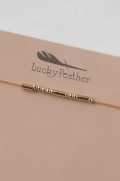 LUCKY FEATHER MORSE CODE NECKLACE · BFF