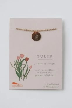 LUCKY FEATHER 14K GOLD BOTANICAL NECKLACE · TULIP LIFESTYLE