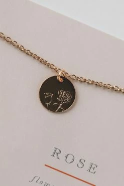 LUCKY FEATHER 14K GOLD BOTANICAL NECKLACE · ROSE ACCESSORIES
