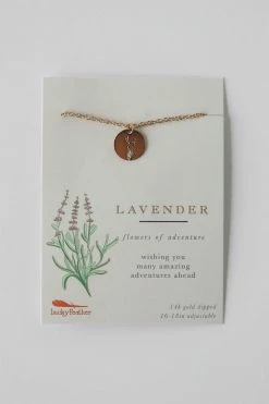 LUCKY FEATHER 14K GOLD BOTANICAL NECKLACE · LAVENDER LIFESTYLE